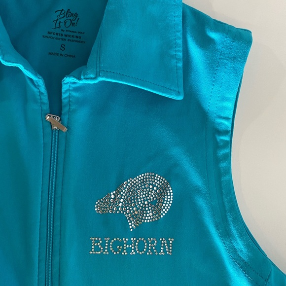 BLING IT ON! Turquoise Ladies Golf Top - NWT - Picture 3 of 7